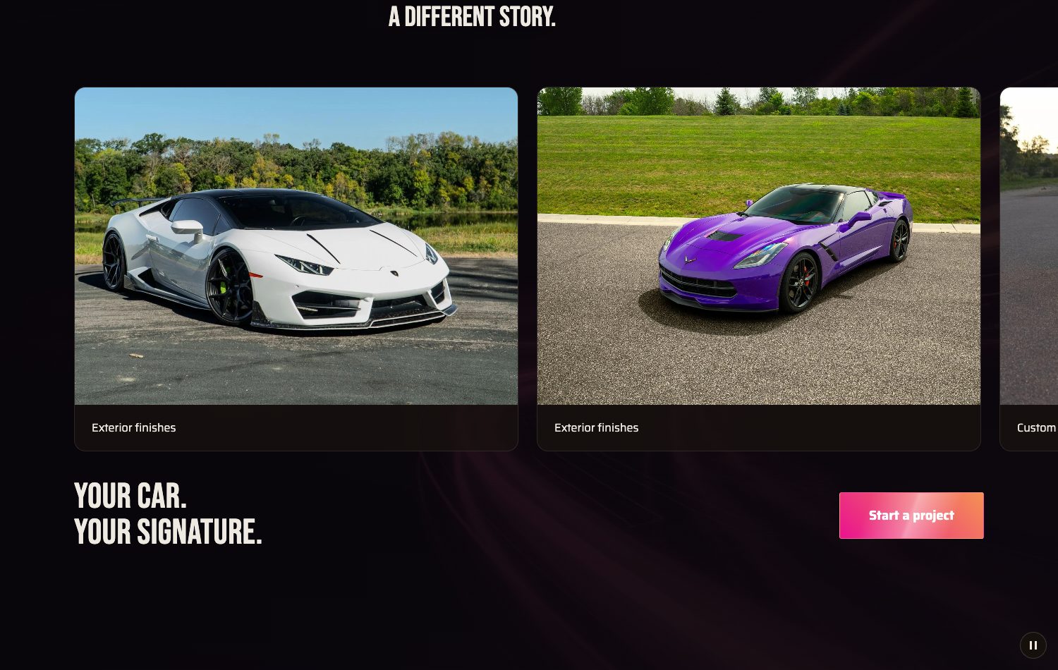 Gallery of past work: wrapped and finished cars